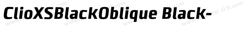 ClioXSBlackOblique Black字体转换